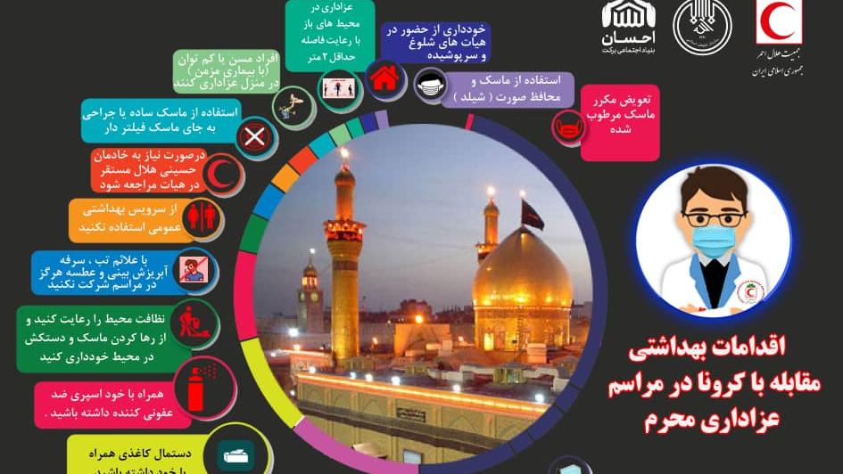 با رعایت کدام اقدامات بهداشتی در عزاداری محرم از کرونا در امان بمانیم؟/ اینفوگرافیک